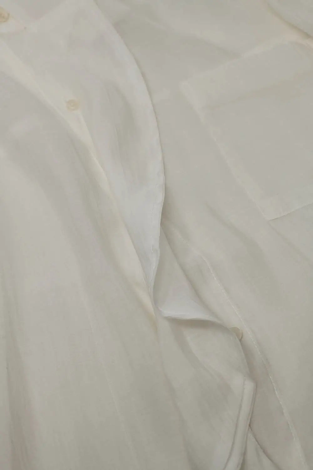 Semi Sheer White Blouse With Ruffle Detail Down The Front - Shirts