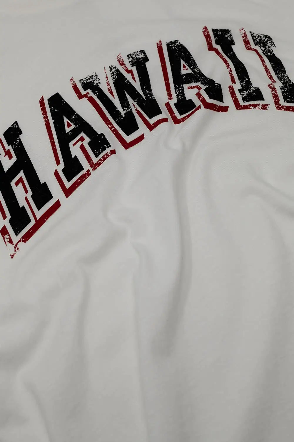 Washed Effect Hawaii T-Shirt In white - WHITE / ONE - T-Shirts