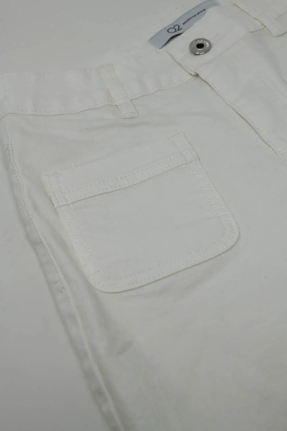 White Skinny Flared Jeans With Front Pocket Detail - Colored Jeans