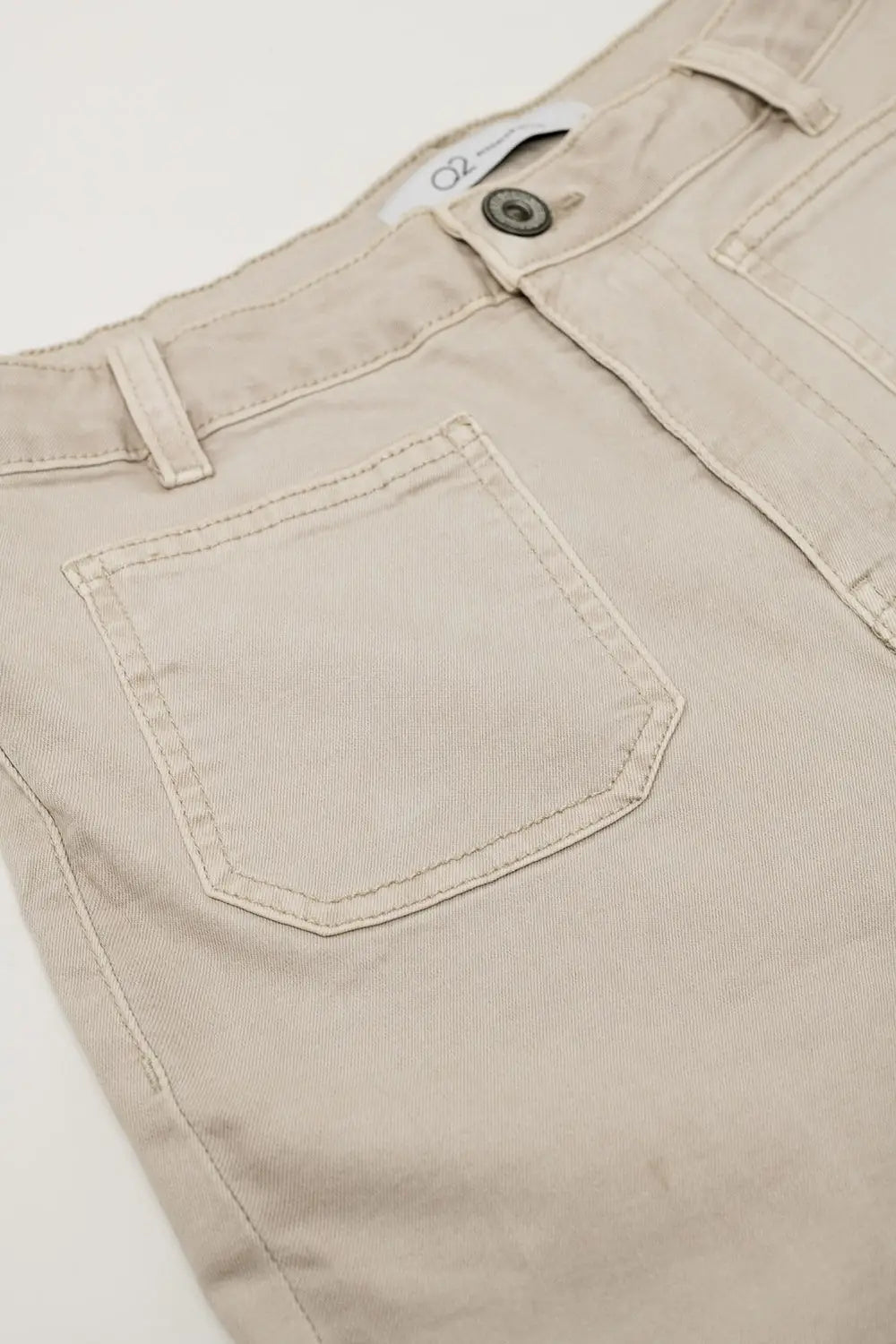 Beige Skinny Flared Jeans With Front Pocket Detail - Colored Jeans