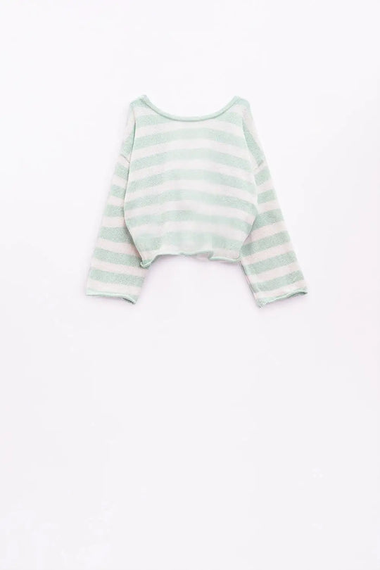 Striped sweater with knot detail at the back - Sweaters
