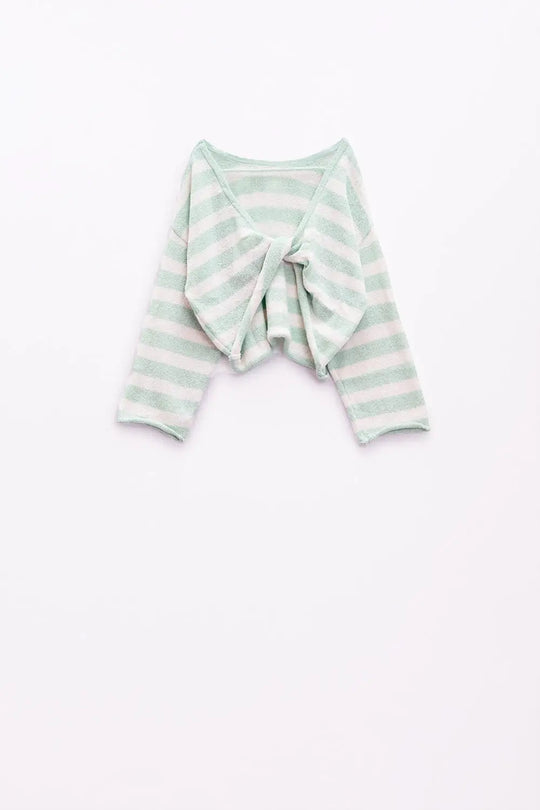 Striped sweater with knot detail at the back - Sweaters