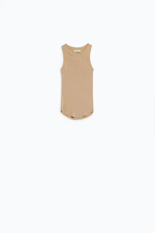 Knitted sleeveless Top in Beige - Tops Sweaters