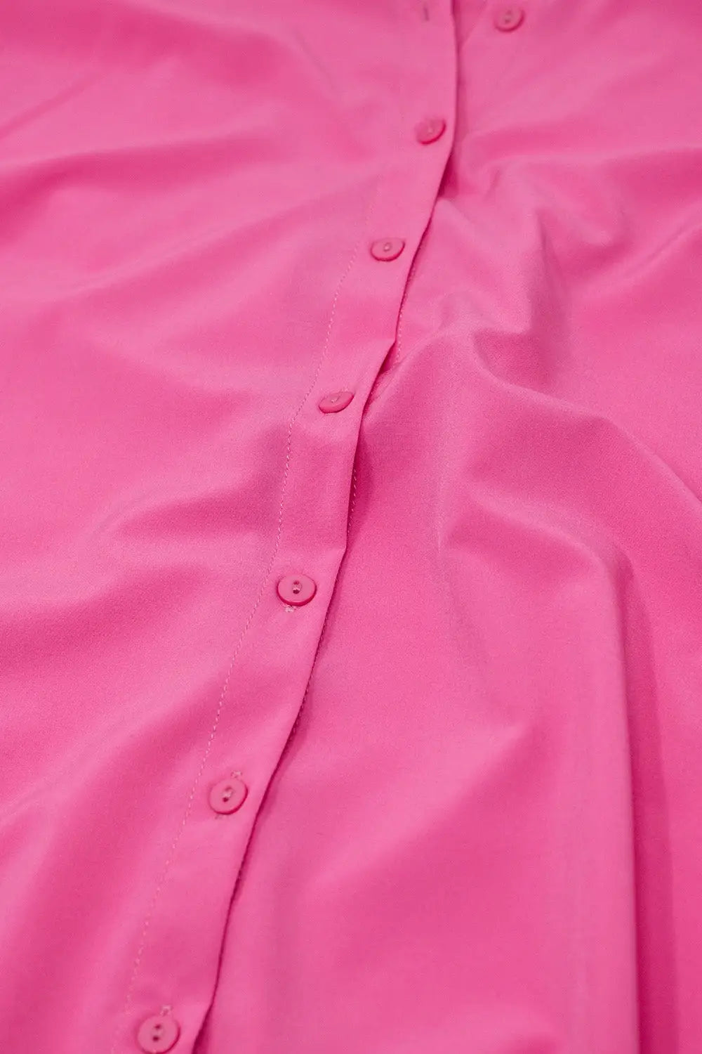 Mao Collar Sleeveless Pink Button up Blouse - Shirts