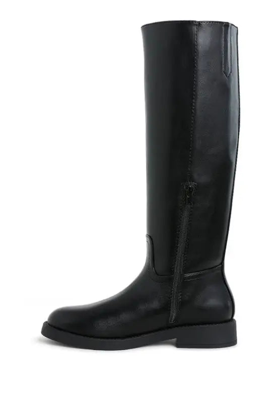 Kiang Metal Chain Link Detail Calf Boots