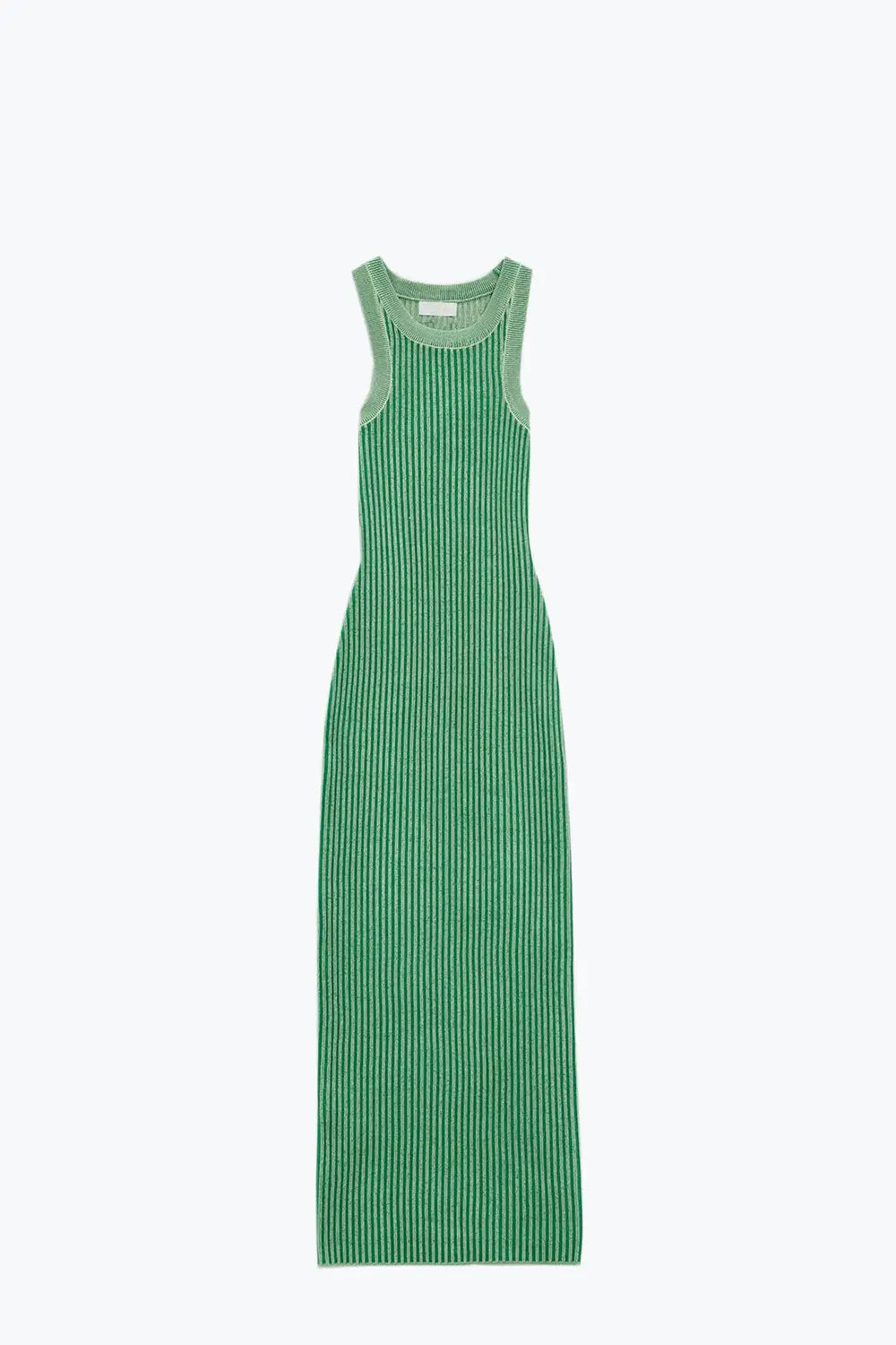 Maxi Sleeveless Halter Bodycon Ribbed Dress in Green - GREEN / ONE - Dresses