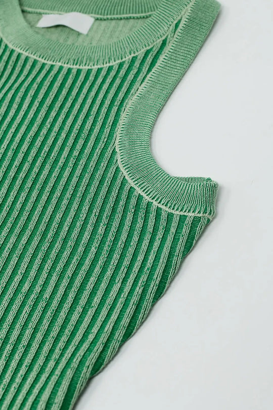Maxi Sleeveless Halter Bodycon Ribbed Dress in Green - GREEN / ONE - Dresses
