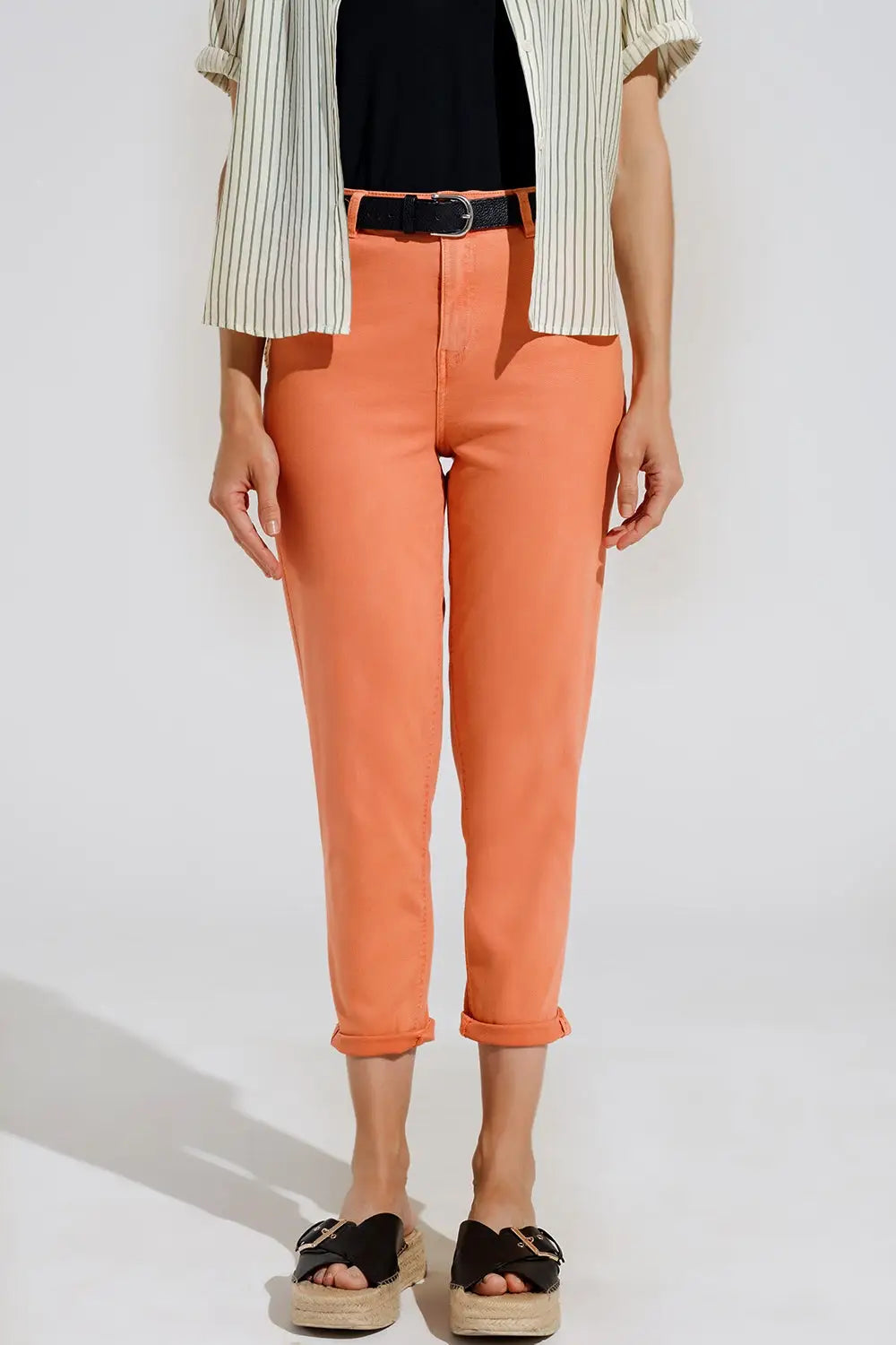 Ankle skinny Basic Jeans in orange - Colored Jeans