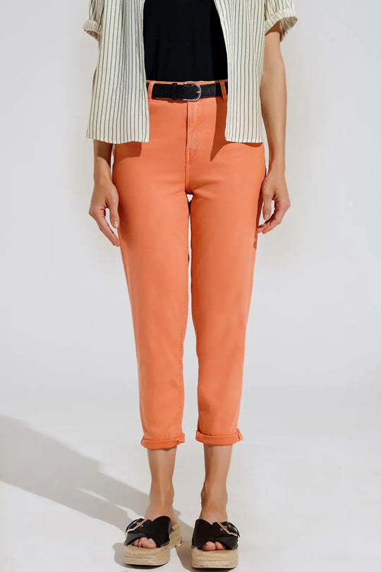 Ankle skinny Basic Jeans in orange - Colored Jeans