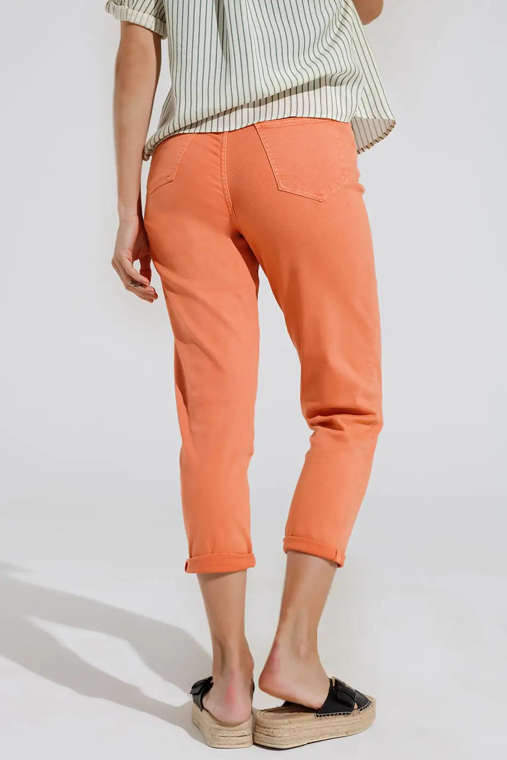 Ankle skinny Basic Jeans in orange - Colored Jeans