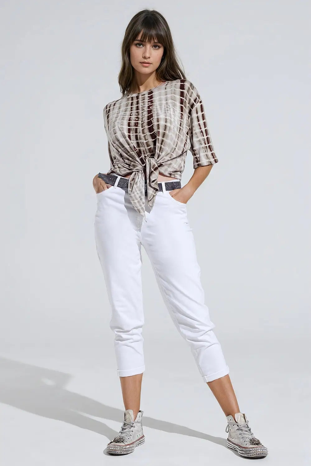 Ankle skinny Basic Jeans in white - Colored Jeans