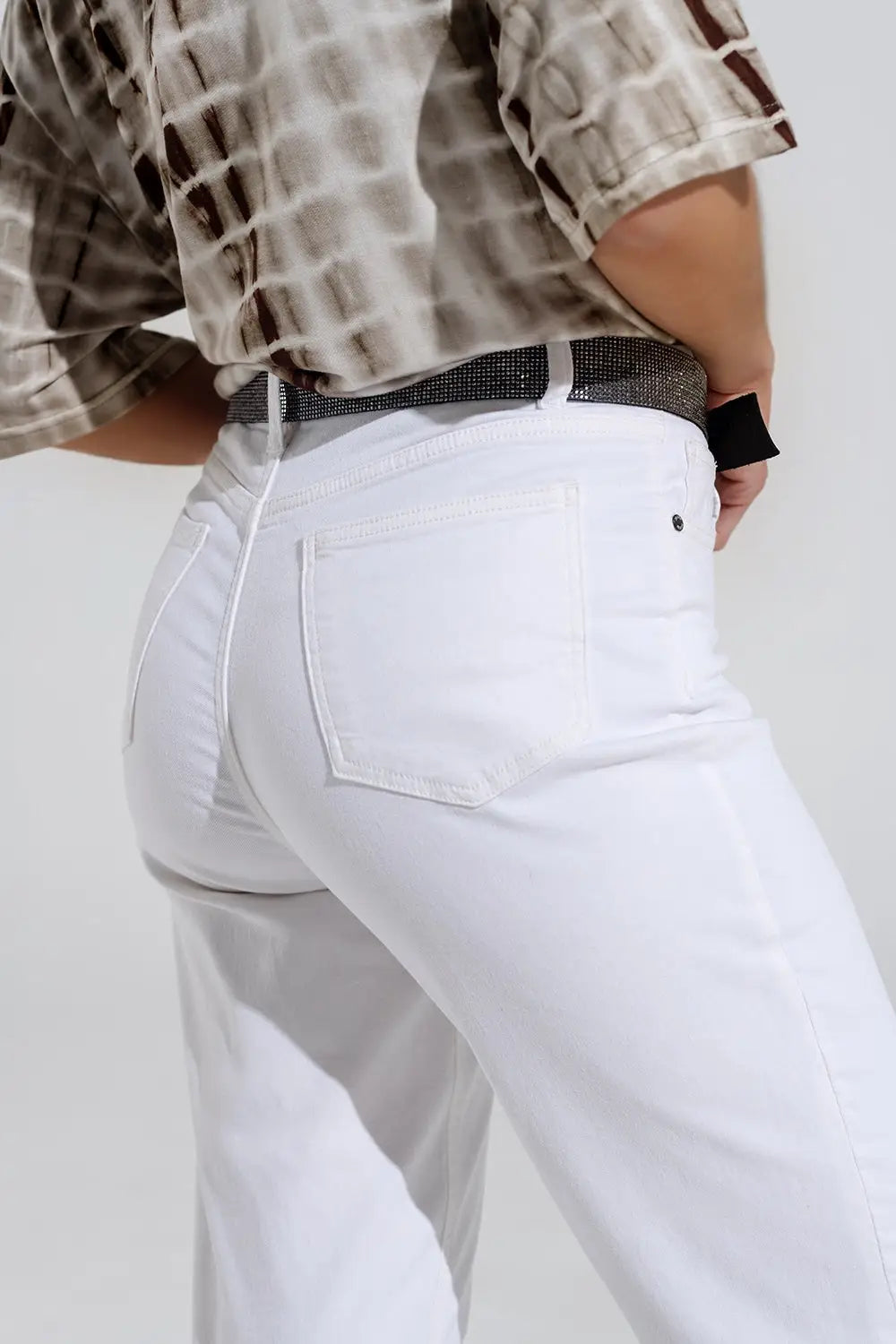 Ankle skinny Basic Jeans in white - Colored Jeans