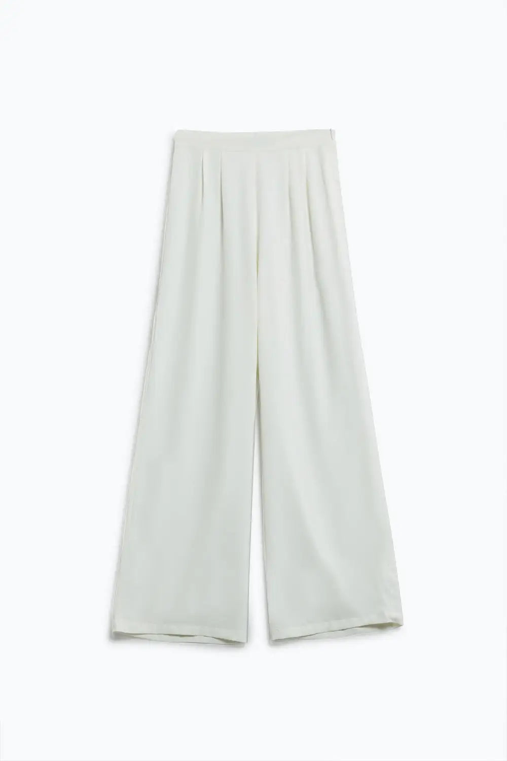 Wide Leg Pants In White - Pants