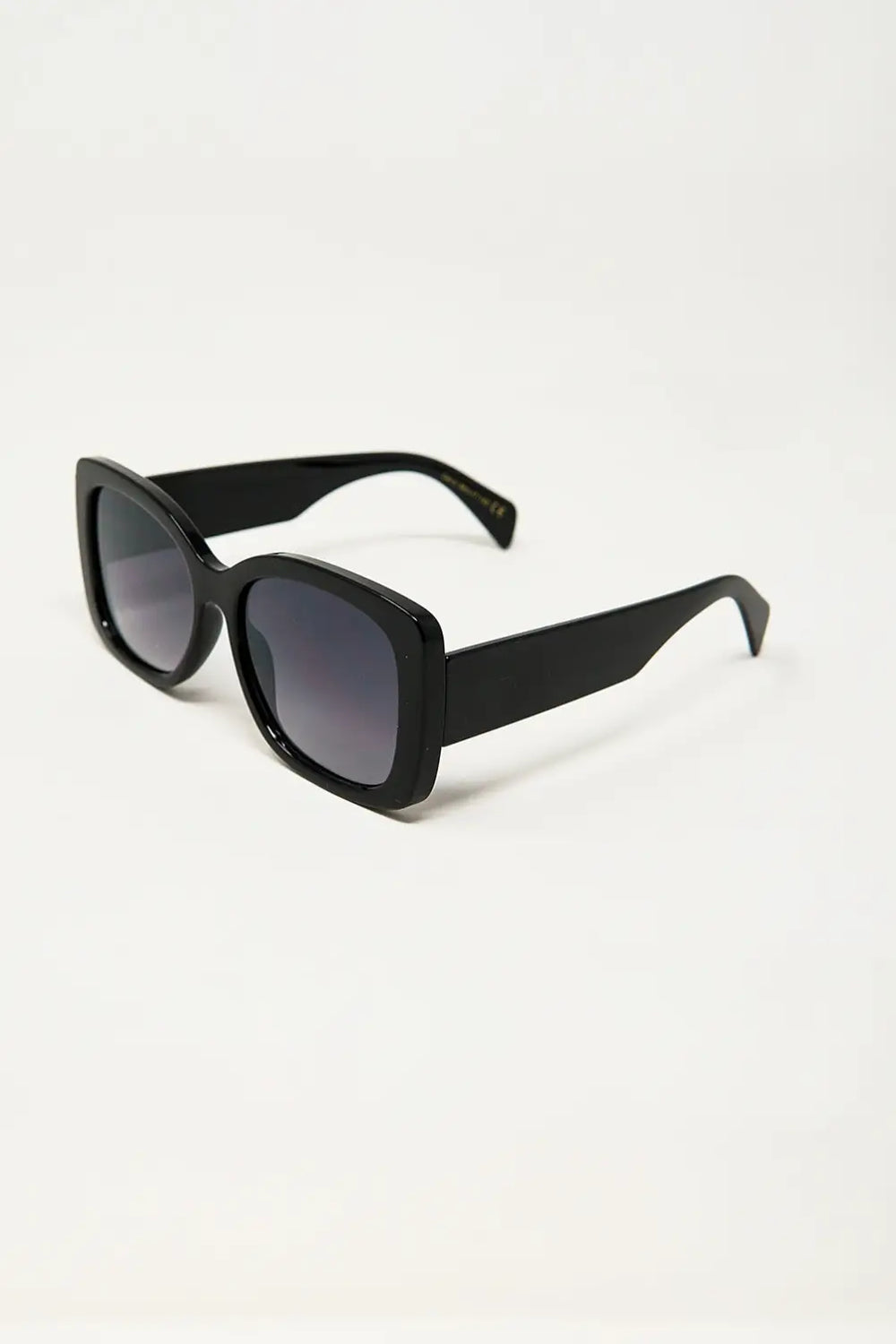 Oversized Squared Thin Frame Sunglasses in Black - BLACK / ONE - Sunglasses