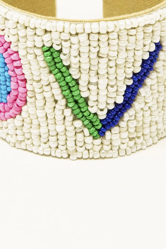 Open Beads Bracelet In White With LOVE - CREAM / ONE - Bracelets