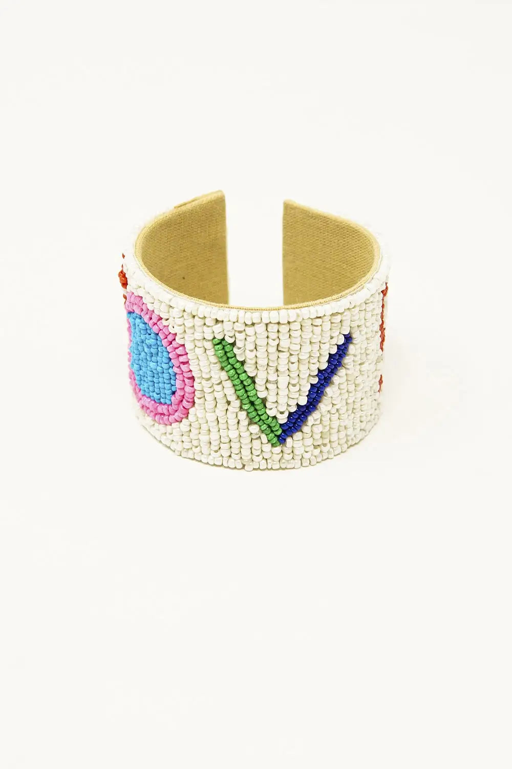 Open Beads Bracelet In White With LOVE - CREAM / ONE - Bracelets