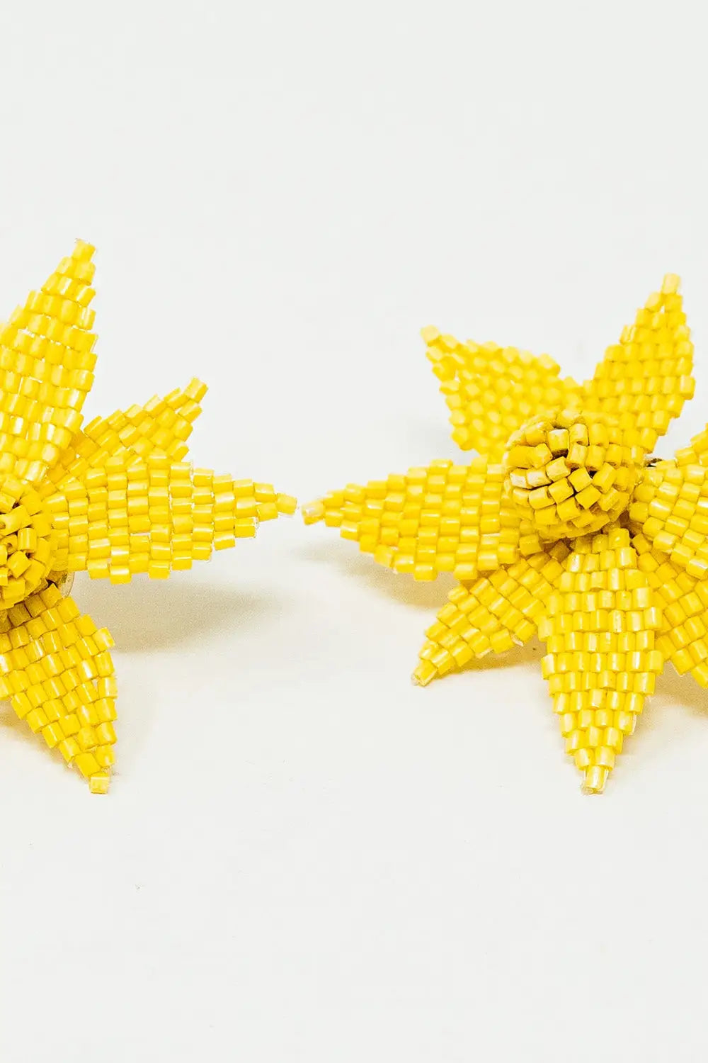 3D Flower Embroidered Earrings In Yellow - YELLOW / ONE - Belts Earrings