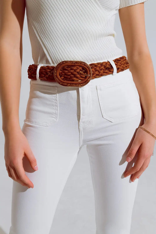White Skinny Flared Jeans With Front Pocket Detail - Colored Jeans