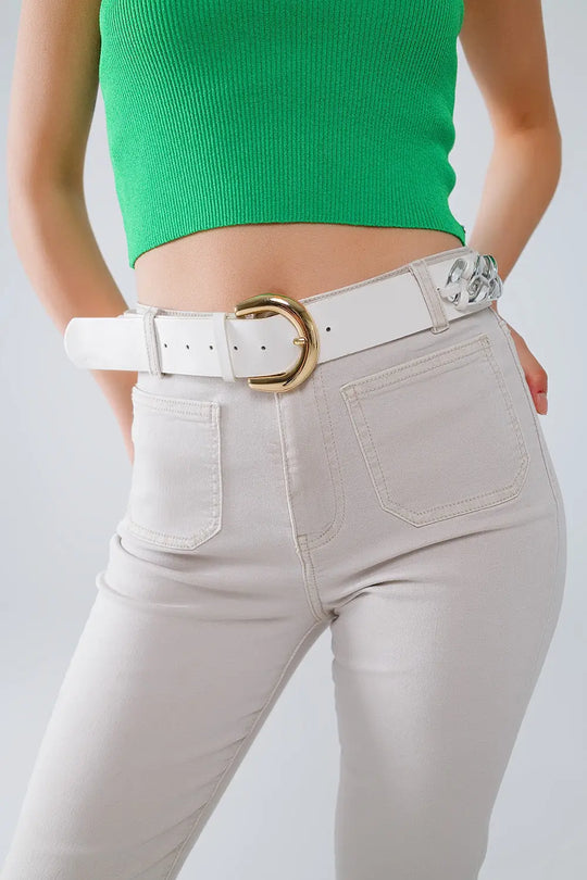 Beige Skinny Flared Jeans With Front Pocket Detail - Colored Jeans