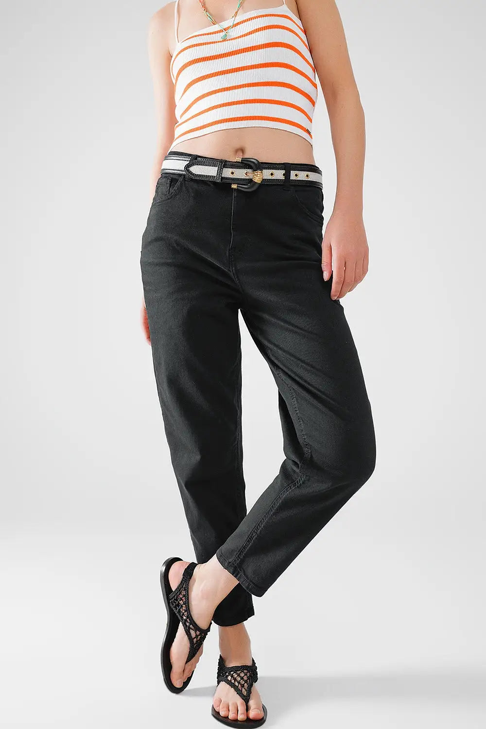 Ankle skinny Basic Jeans in black - Colored Jeans