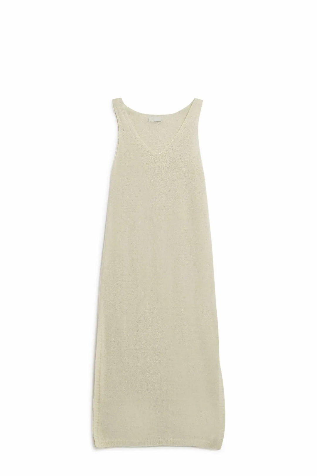 Sleeveless Maxi White Dress With Side Slit - WHITE / ONE - Dresses