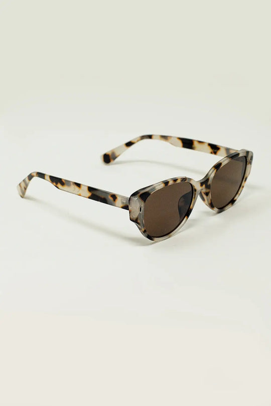 Oval Sunglasses In Havana Brown Gradient Color - BEIGE / ONE - Sunglasses