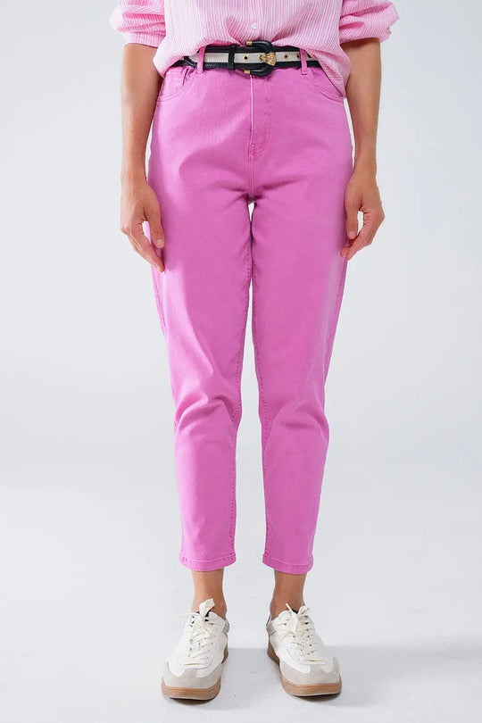Ankle skinny Basic Jeans in pink - Colored Jeans