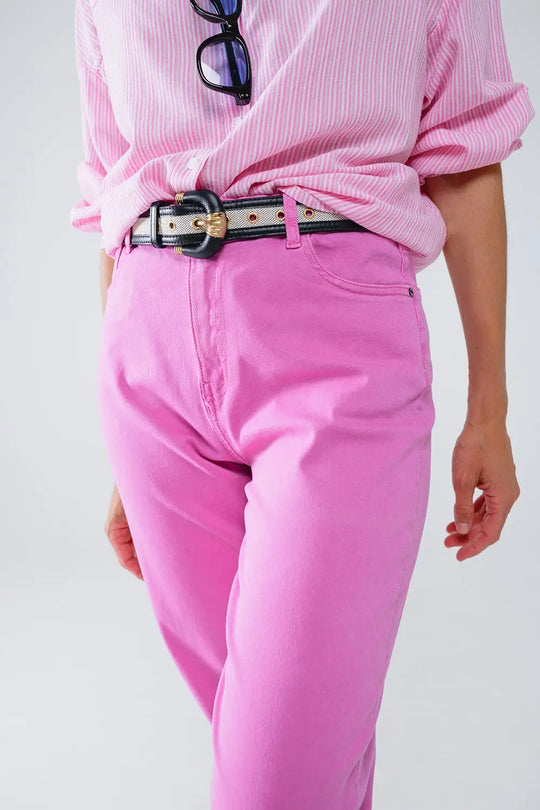 Ankle skinny Basic Jeans in pink - Colored Jeans