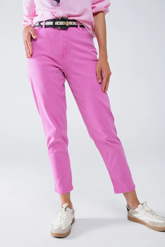 Ankle skinny Basic Jeans in pink - Colored Jeans
