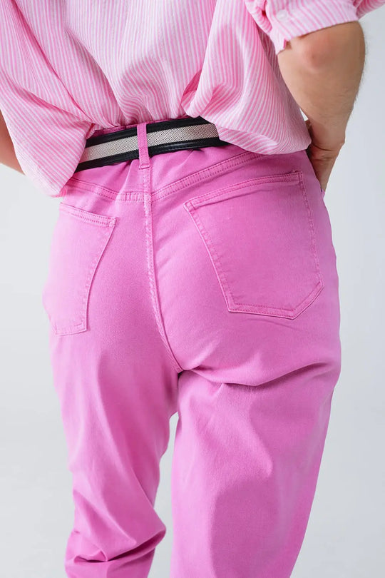 Ankle skinny Basic Jeans in pink - Colored Jeans
