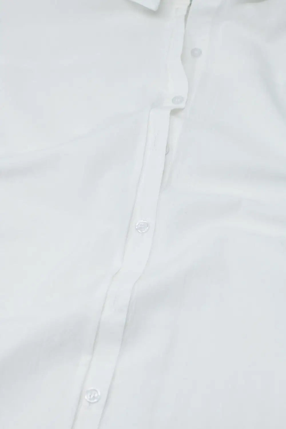 Short Sleeve Relaxed Button Up Shirt in white - Shirts