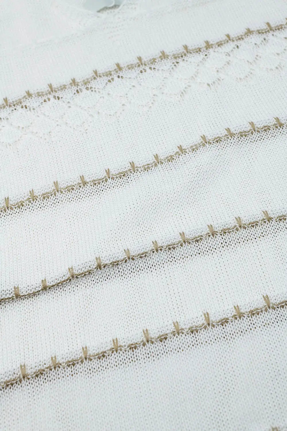 White Midi Sleeveless Dress With V-neck and Crochet Design - WHITE / ONE - Dresses