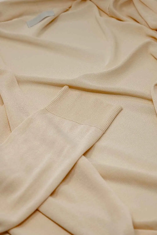 Beige Maxi Open Cardigan Long Sleeve - BEIGE / ONE - Cardigans