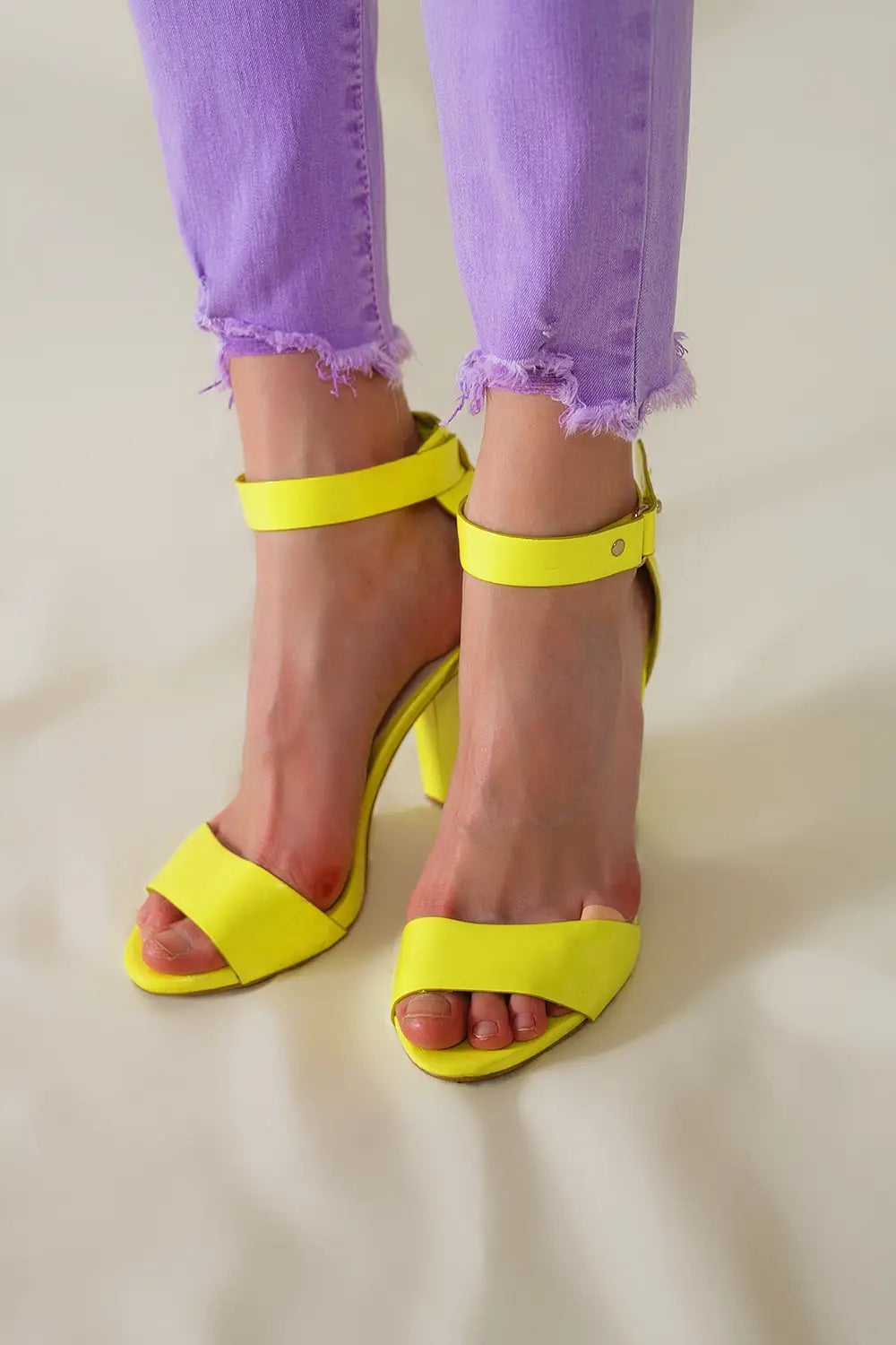 High Waisted super Skinny Jeans In Purple - Colored Jeans