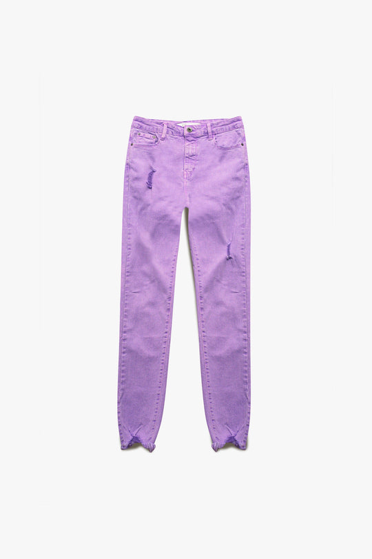 High Waisted super Skinny Jeans In Purple