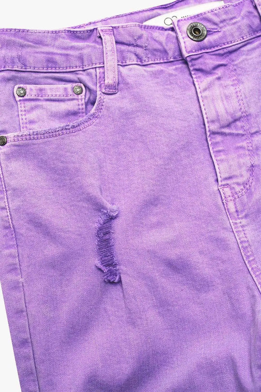 High Waisted super Skinny Jeans In Purple - Colored Jeans