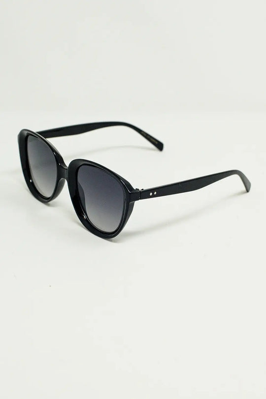 Big Round Sunglasses In Black - BLACK / ONE - Sunglasses