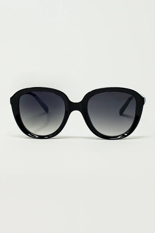 Big Round Sunglasses In Black - BLACK / ONE - Sunglasses