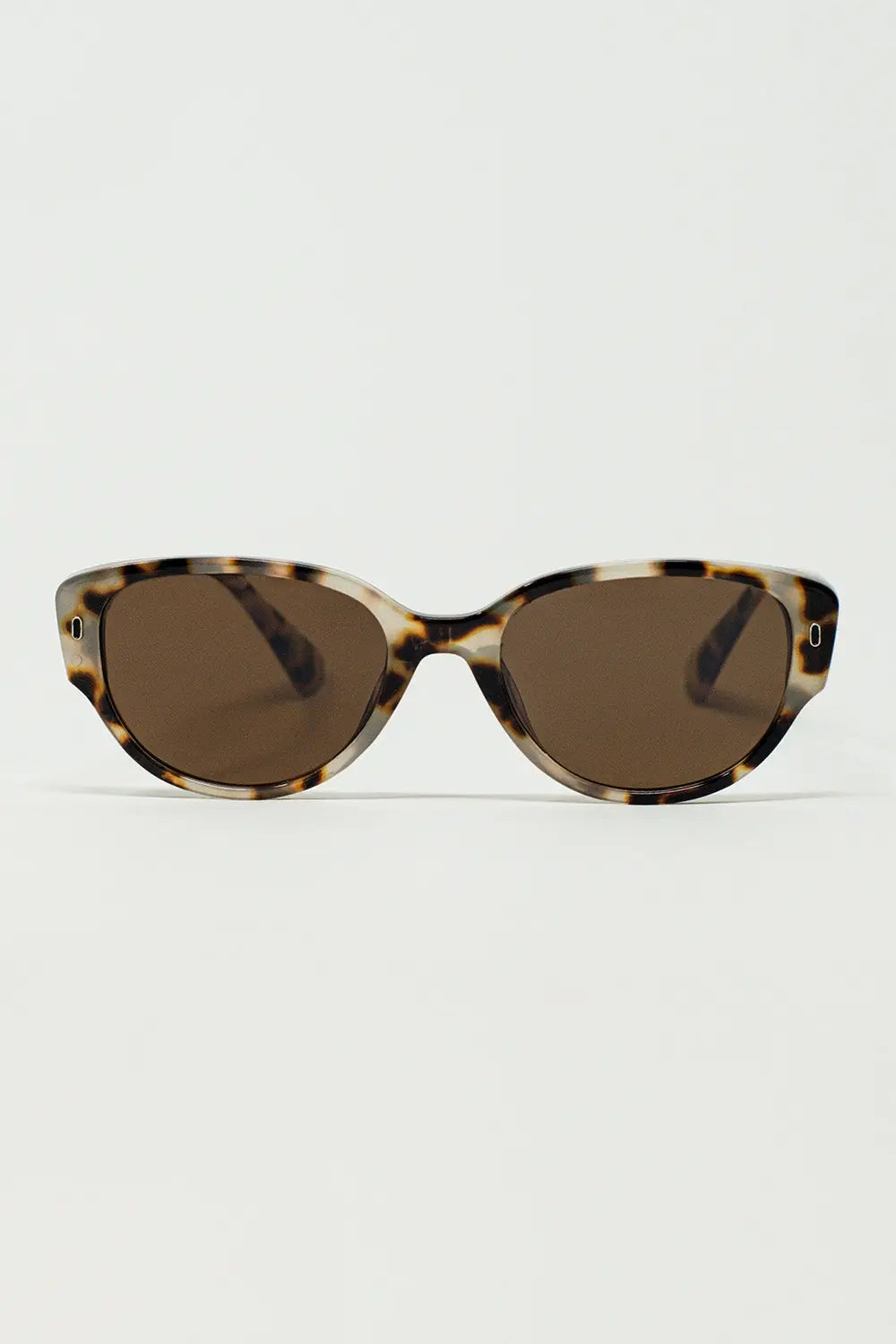 Oval Sunglasses In Havana Brown Gradient Color - BEIGE / ONE - Sunglasses