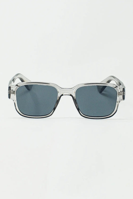 Chunky Square Sunglasses In Crystal Grey - GRAY / ONE - Sunglasses
