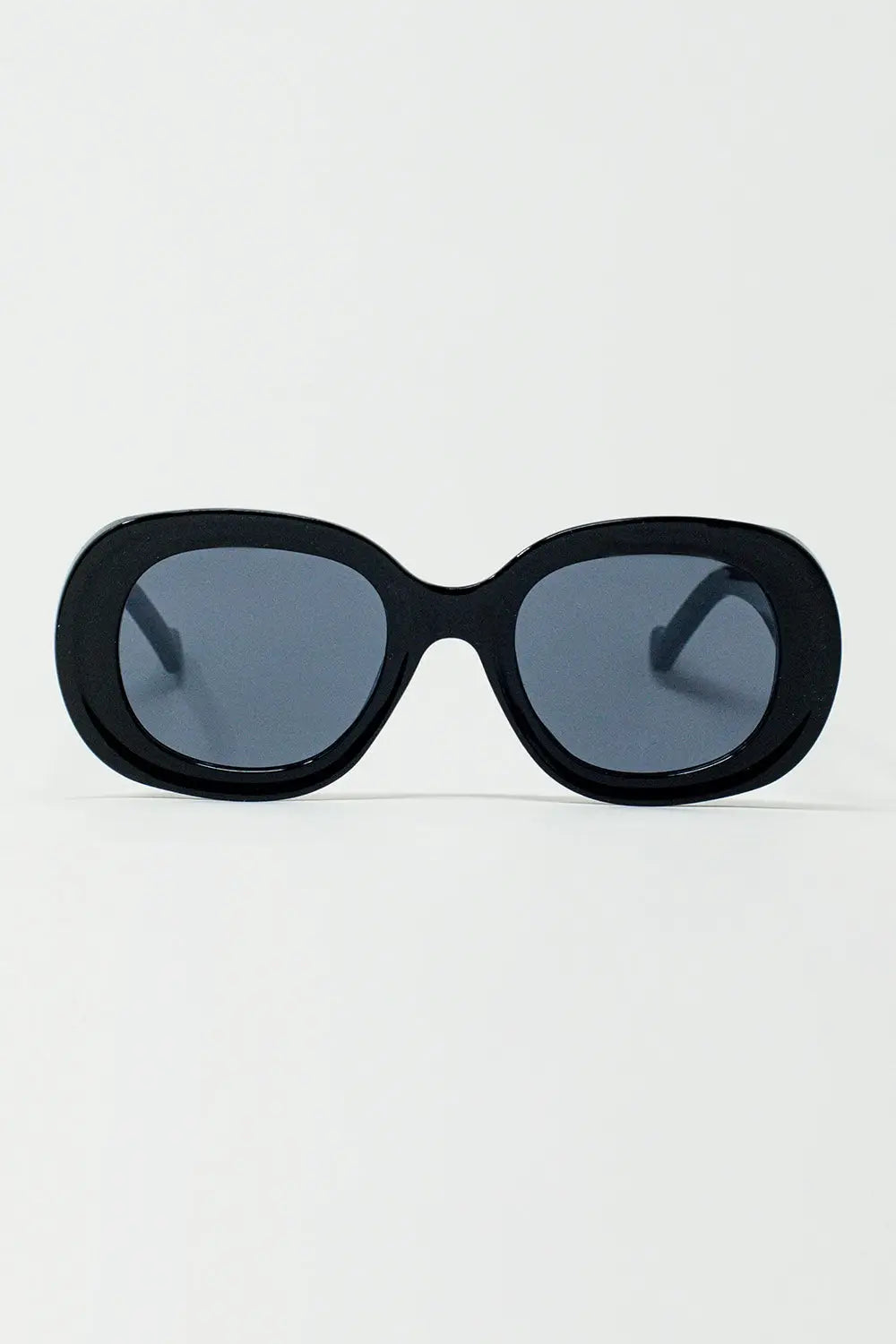 Oversized Circular Sunglasses in Black - BLACK / ONE - Sunglasses