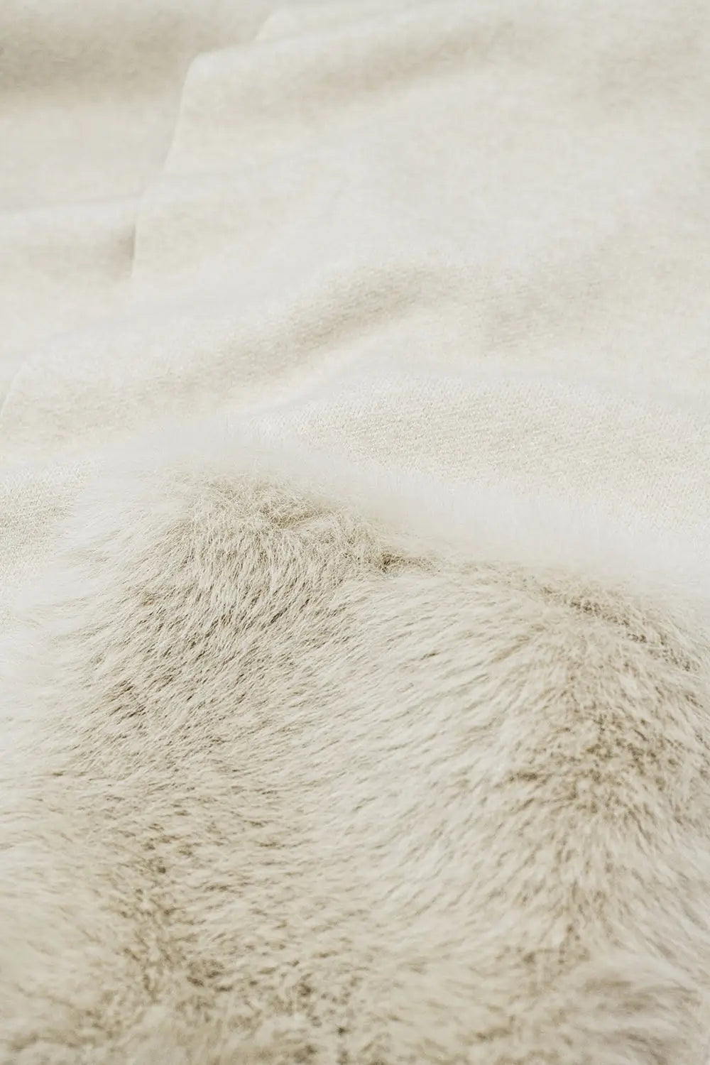 cream High quality knitted maxi cardigan with fur pockets - CREAM / ONE - Jackets Cardigans