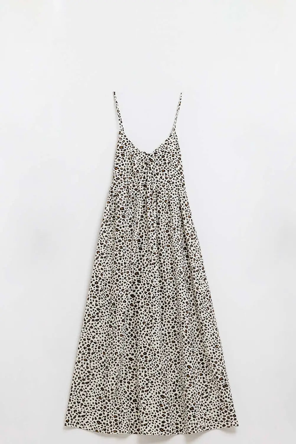 Leopard Print maxi Dress With Knot Detail - Dresses