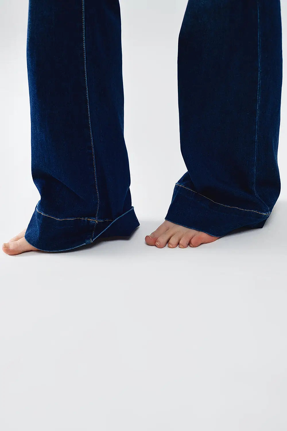 High waist Dark Blue Flare Jeans
