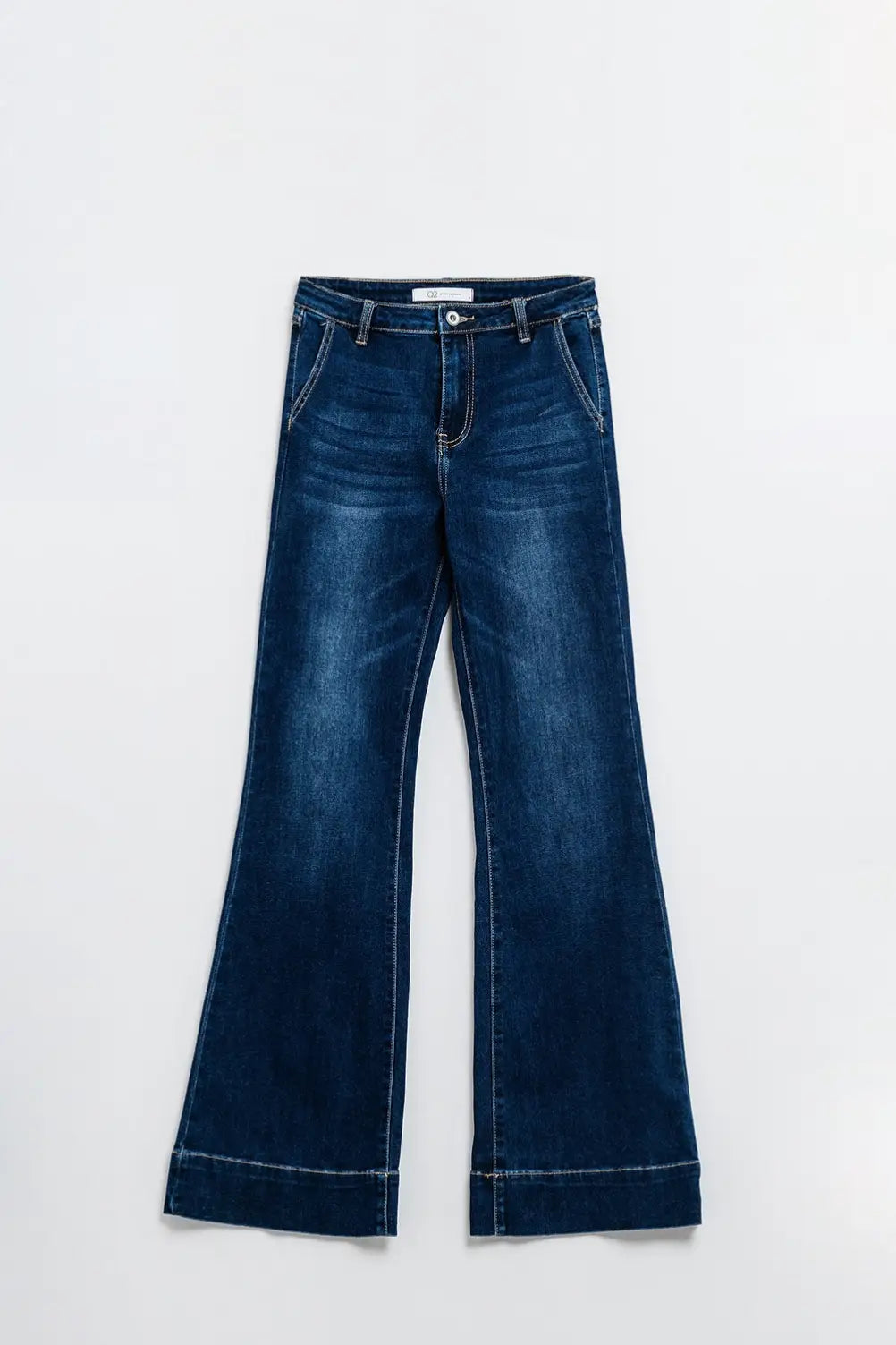 High waist Dark Blue Flare Jeans