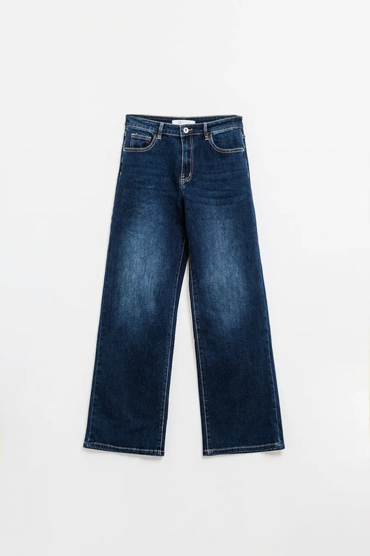Dark wash wide leg 90’s Jeans