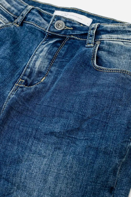 Basic Super Skinny Mid Wash Stretchy Jeans