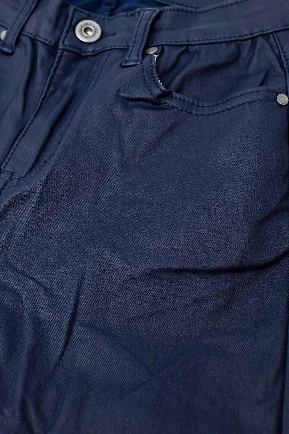 Navy Faux Leather Super Skinny Pants - Pants