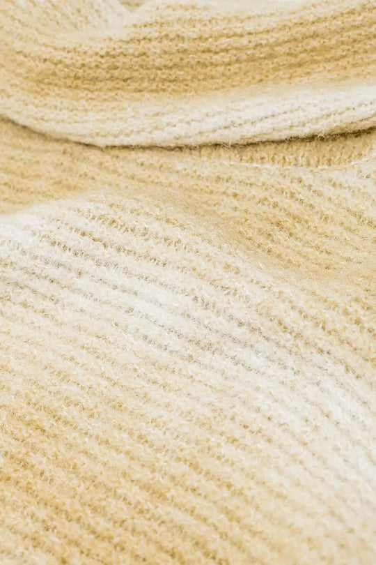 Oversized Turtleneck Comfy Sweater in Warm Neutral Tones - BEIGE / ONE - Sweaters