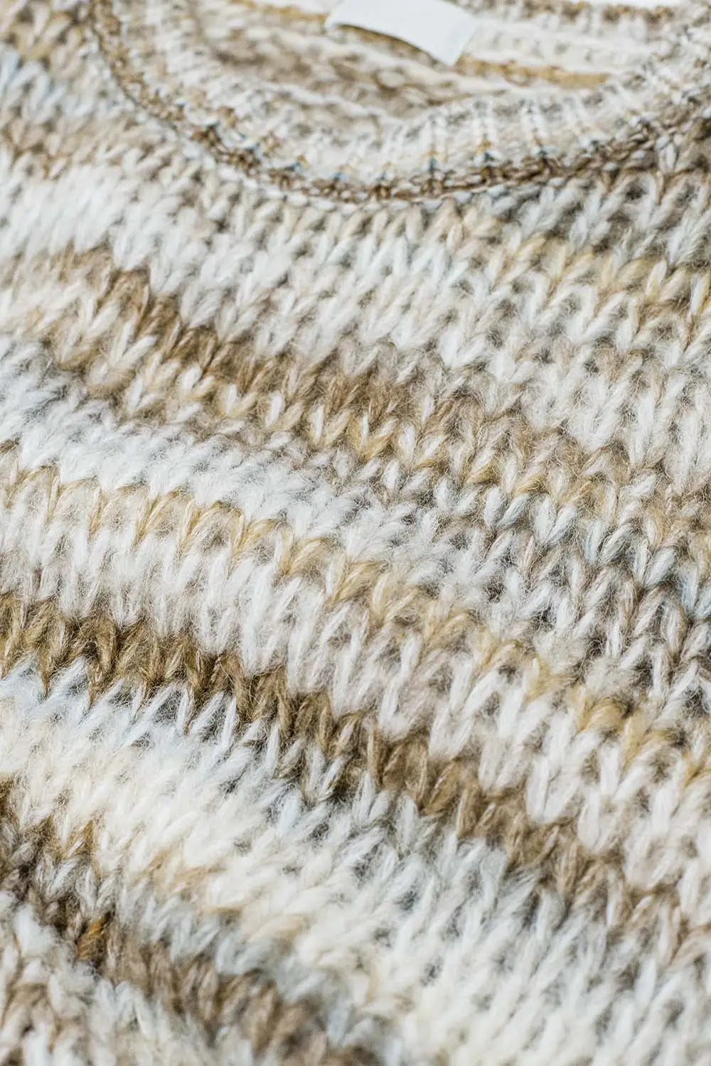 Chunky-knit sweater with marled design in beige - BEIGE / ONE - Sweaters